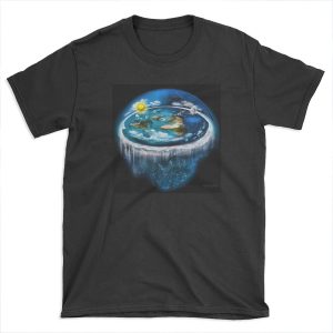 Flat Earth with Dome Art T-shirt Tee