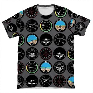 Flight Instruments AOP T-shirt Tee
