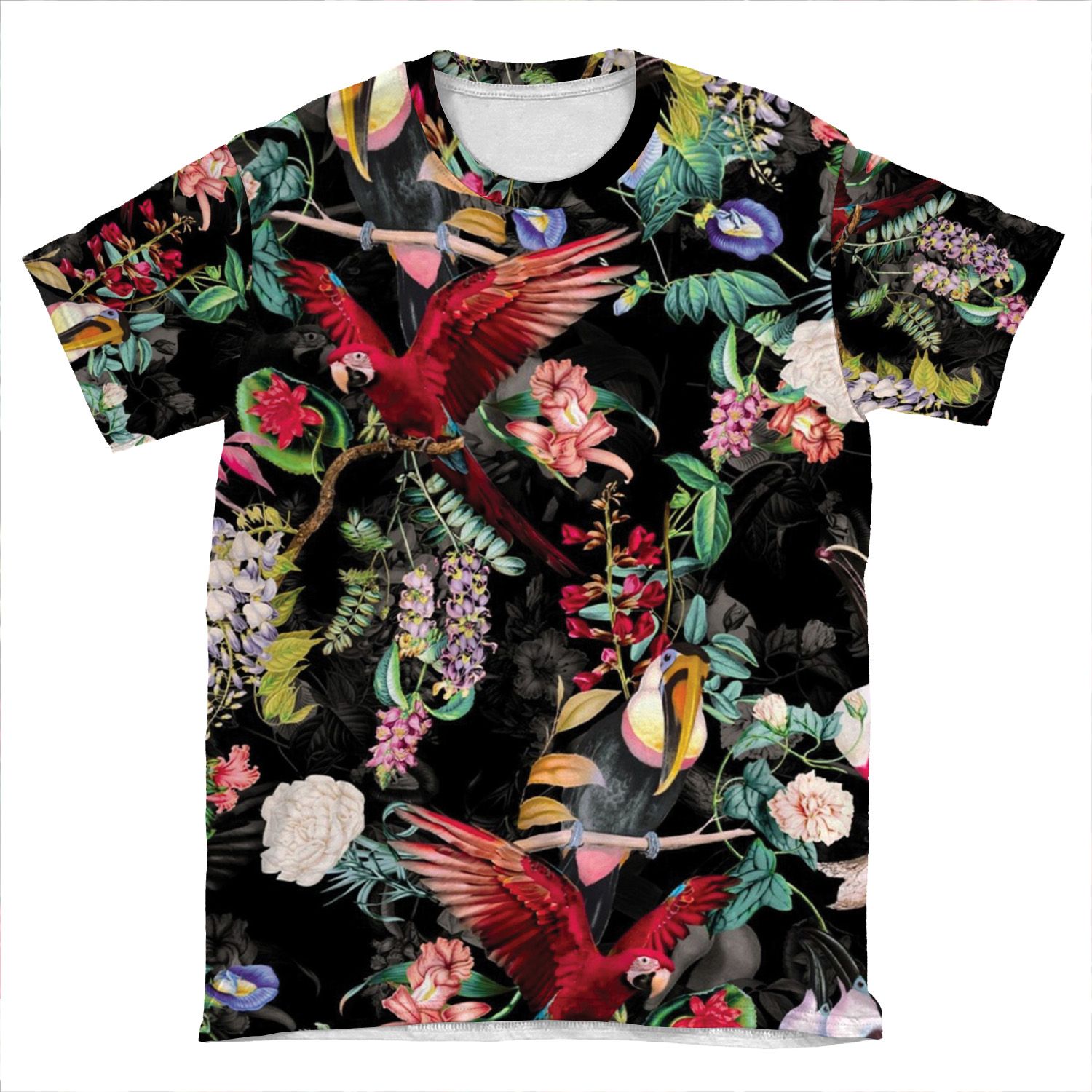 Floral And Birds Ix AOP T-shirt Tee