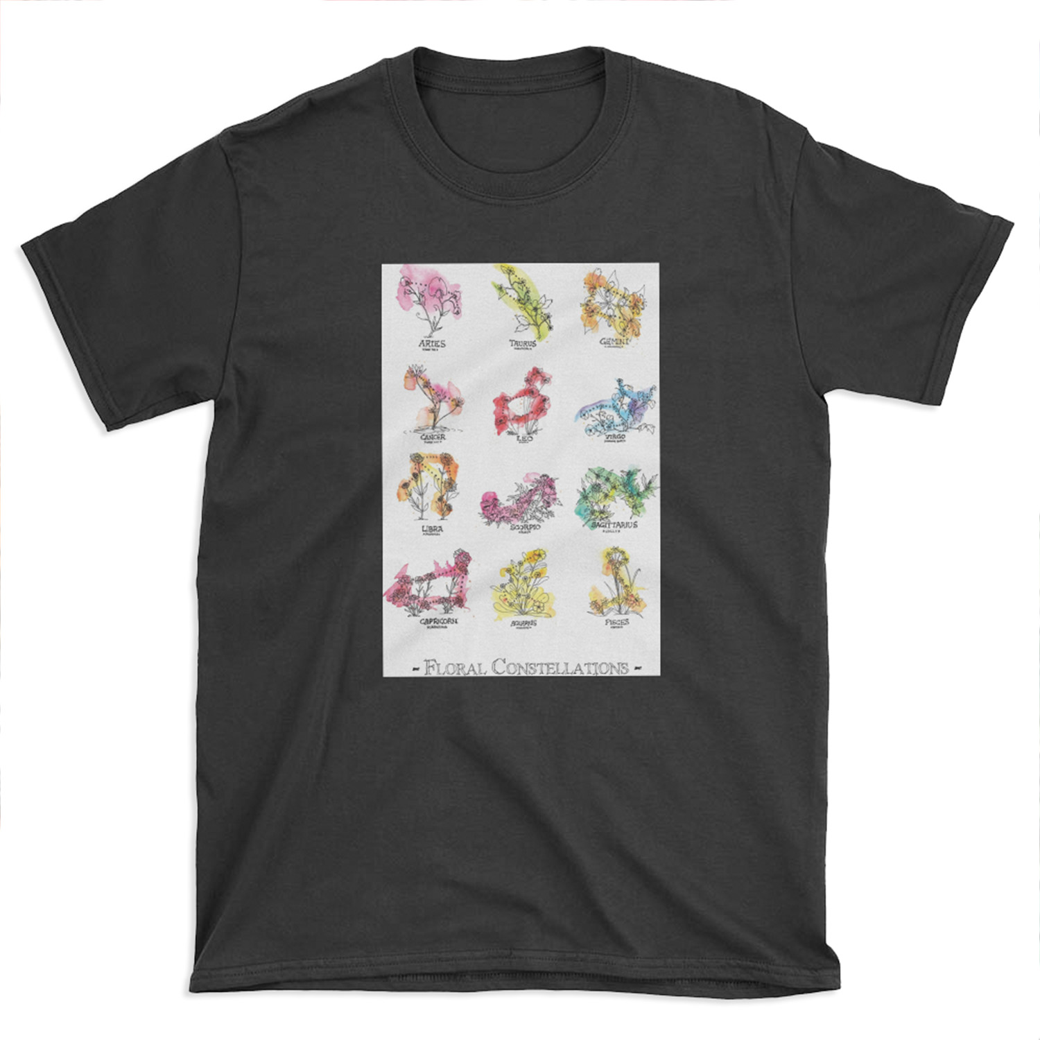 Floral Constellations - Chromatic T-shirt Tee