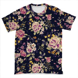 Floral Pattern 1 AOP T-shirt Tee