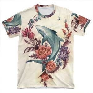 Floral Shark AOP T-shirt Tee
