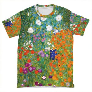 Flower Garden By Gustav Klimt Vintage Floral AOP T-shirt Tee