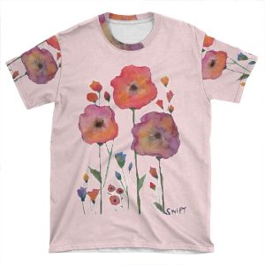 Flower Watercolors AOP T-shirt Tee