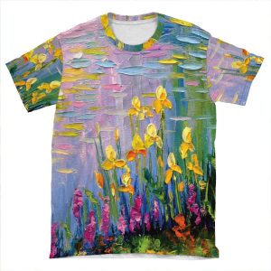 Flowers By The Pond AOP T-shirt Tee