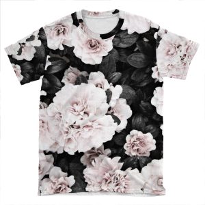 Flowers Print, Scandinavian, Roses, Fashion Print, Scandinavian Art, Modern Art, Wall Art, Print, Minimalistic, Modern AOP T-shirt Tee