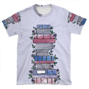 Flowery Books AOP T-shirt Tee