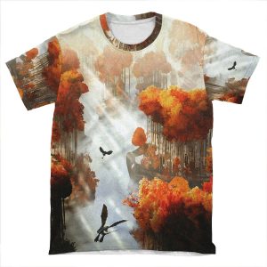 Flying In Autumn AOP T-shirt Tee