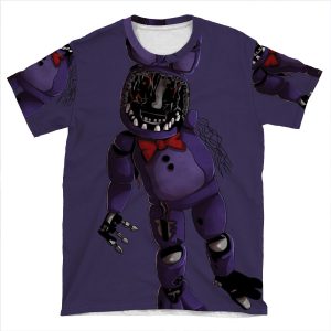 Fnaf 2 - Withered Bonnie Design AOP T-shirt Tee