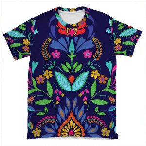 Folk Pattern - Mexican Vacation. AOP T-shirt Tee
