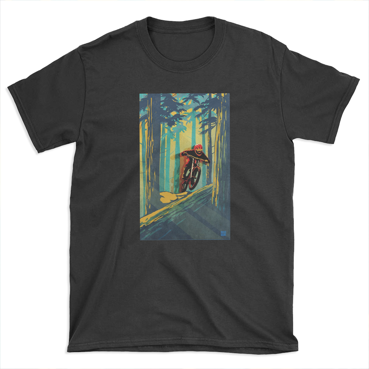 Forest log mountain bike ghost jumper T-shirt Tee