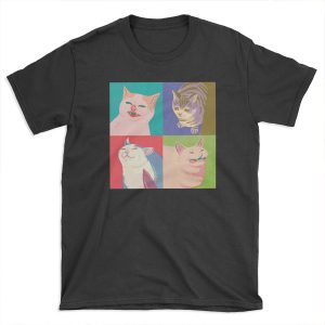 Four Meme Cats of the Apocalypse T-shirt Tee