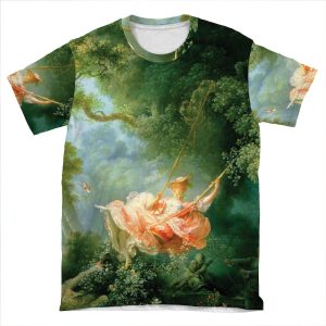 Fragonard The Lucky Chances Of The Swings AOP T-shirt Tee