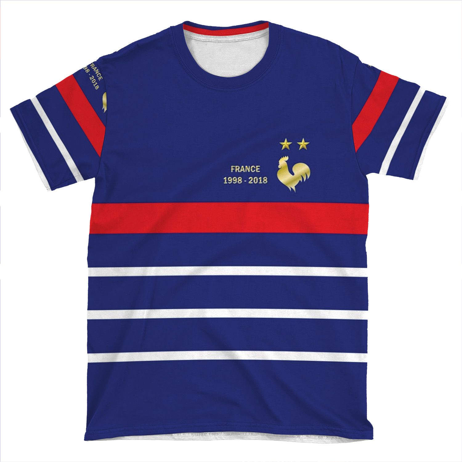 France Champion 2 Stars Bis AOP T-shirt Tee