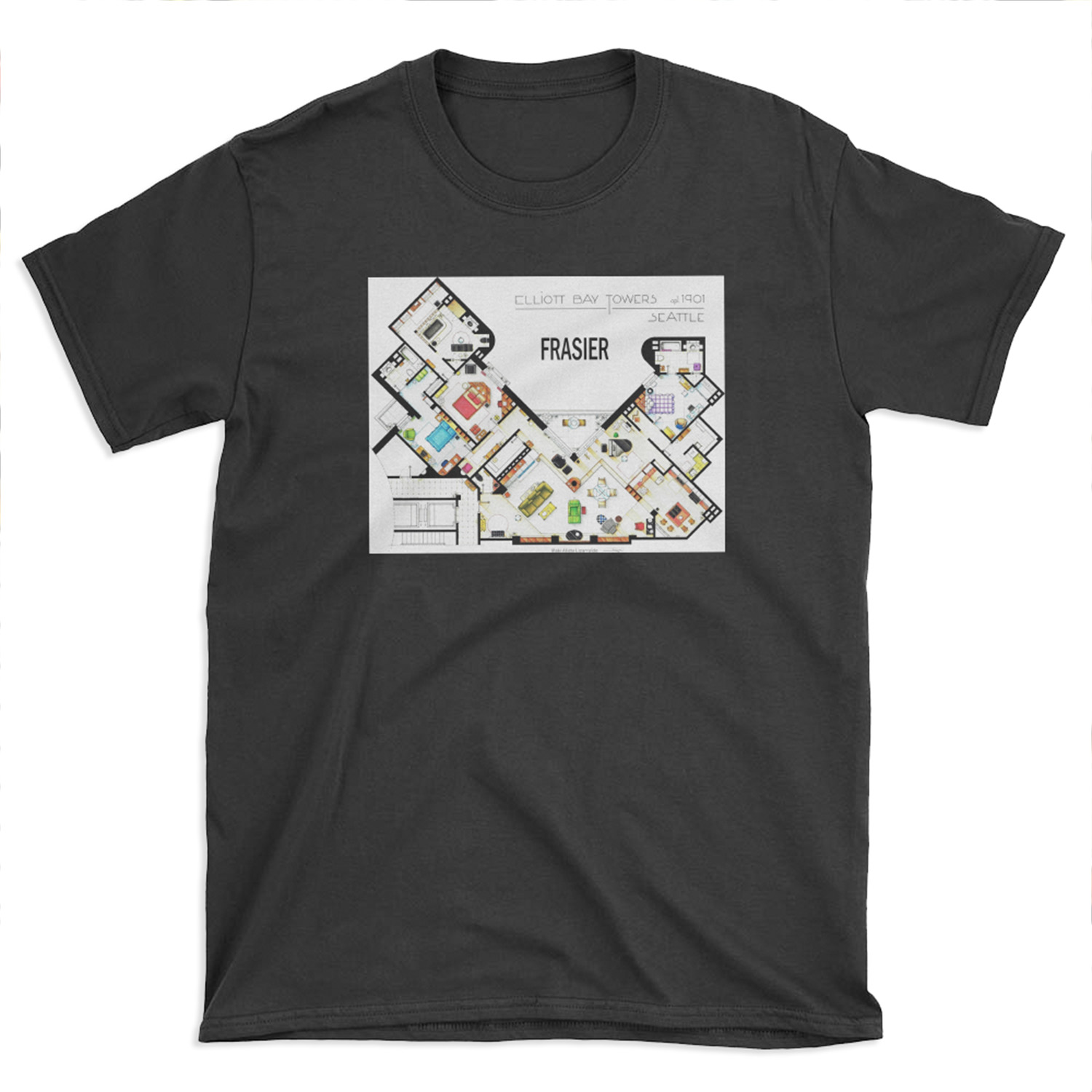 Frasier Apartment Floorplan T-shirt Tee