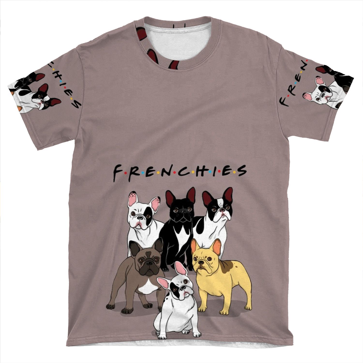 Frenchies AOP T-shirt Tee
