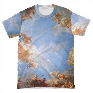 Fresco Of Angels In The Palace Of Versailles AOP T-shirt Tee