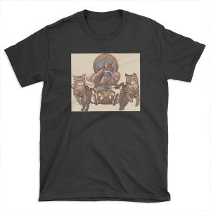 Freya Driving Her Cat Chariot T-shirt Tee