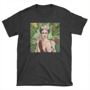 Frida Khalo Flowers t- artist painter T-shirt Tee