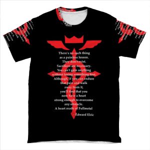 Fullmetal Heart Red AOP T-shirt Tee