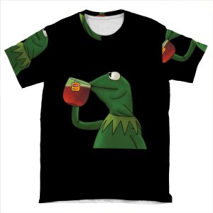 Funny Kermit That's None Of My Business AOP T-shirt Tee