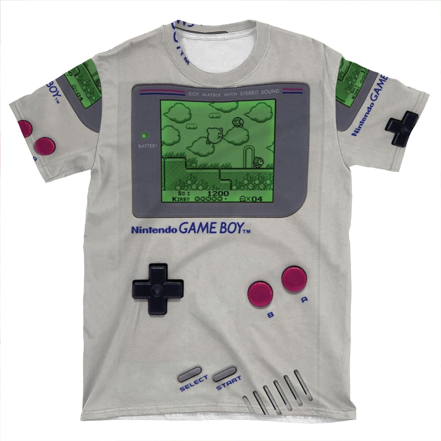 Game Boy Kirby's Dream Land AOP T-shirt Tee