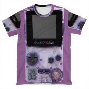 Gameboy Purple AOP T-shirt Tee