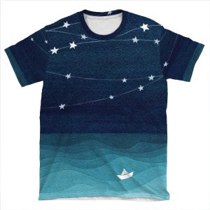 Garland Of Stars, Teal Ocean AOP T-shirt Tee