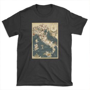 Gastronomic Map of Italy 1949 T-shirt Tee
