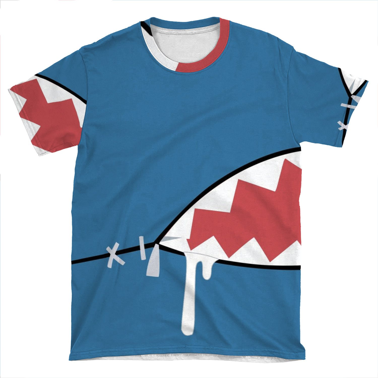 Gawr Gura Shark Mouth AOP T-shirt Tee