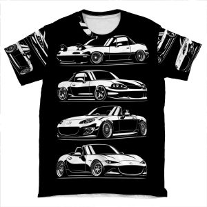 Generations. Mx5 Miata AOP T-shirt Tee