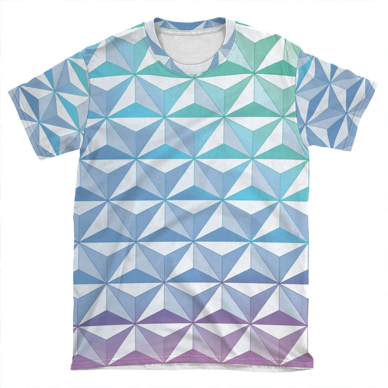 Geodesic Sphere, Blue AOP T-shirt Tee