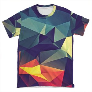 Geometric Shape Phone AOP T-shirt Tee