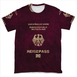 German Passport Vintage AOP T-shirt Tee