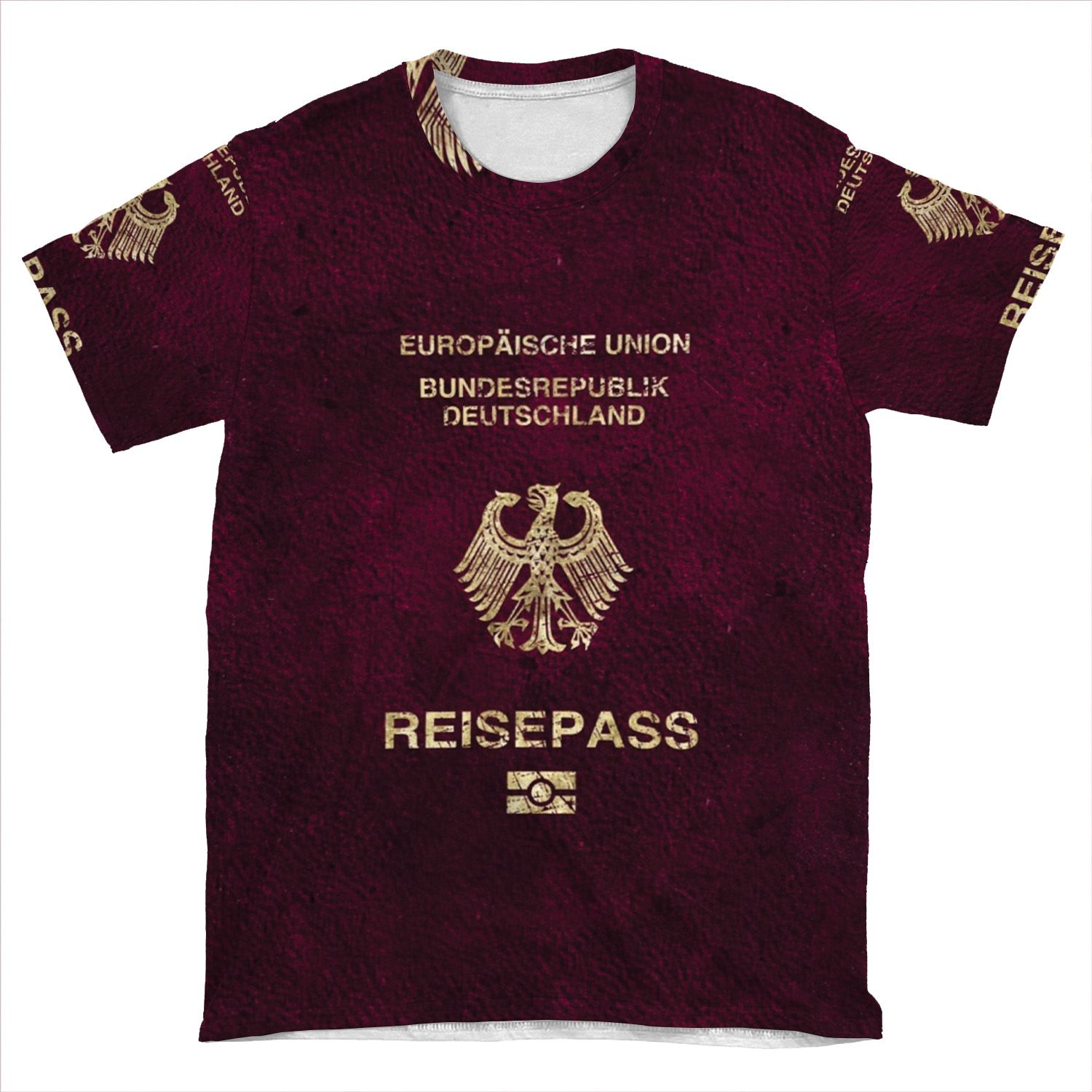 German Passport Vintage AOP T-shirt Tee
