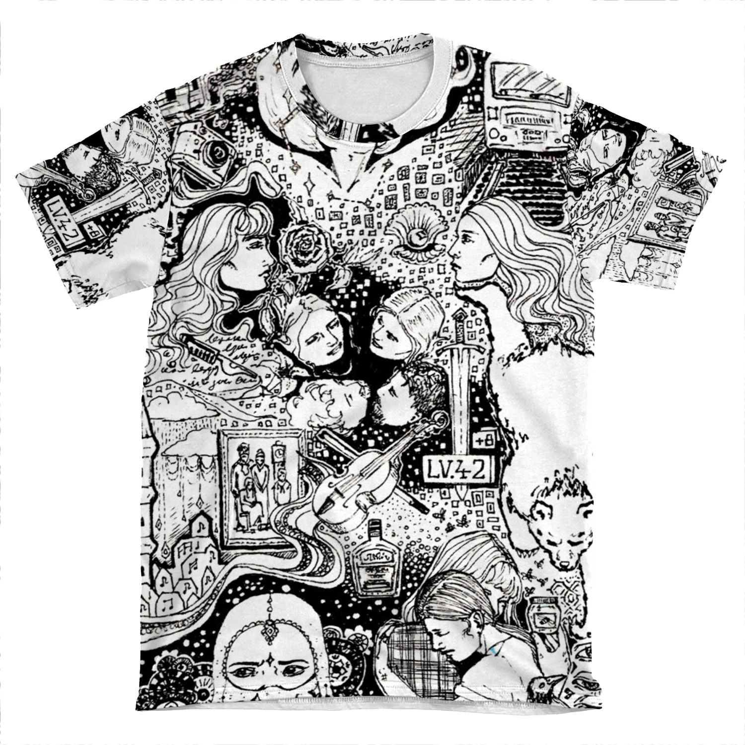 Ghost Quartet AOP T-shirt Tee