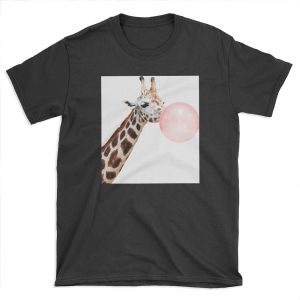 Giraffe print, Bubble gum, Nursery art, Giraffe wall art, Animal, Kids room, Modern art, Wall decor T-shirt Tee