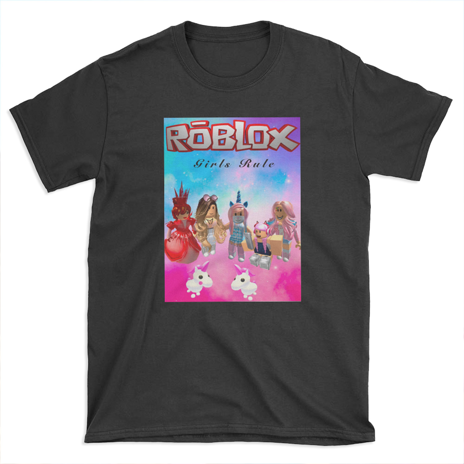 Girls rule rōblox print T-shirt Tee