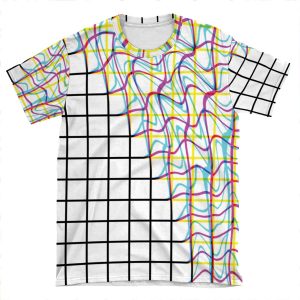Glitch Grid AOP T-shirt Tee