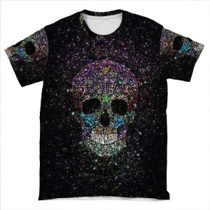 Glitter Colorskull AOP T-shirt Tee