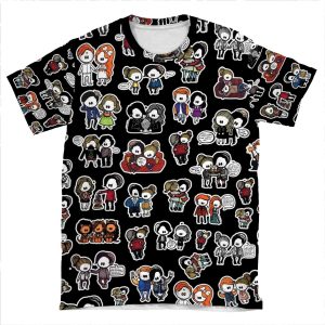 Gogenevievedolls Riverdale Dolls Mix Print AOP T-shirt Tee