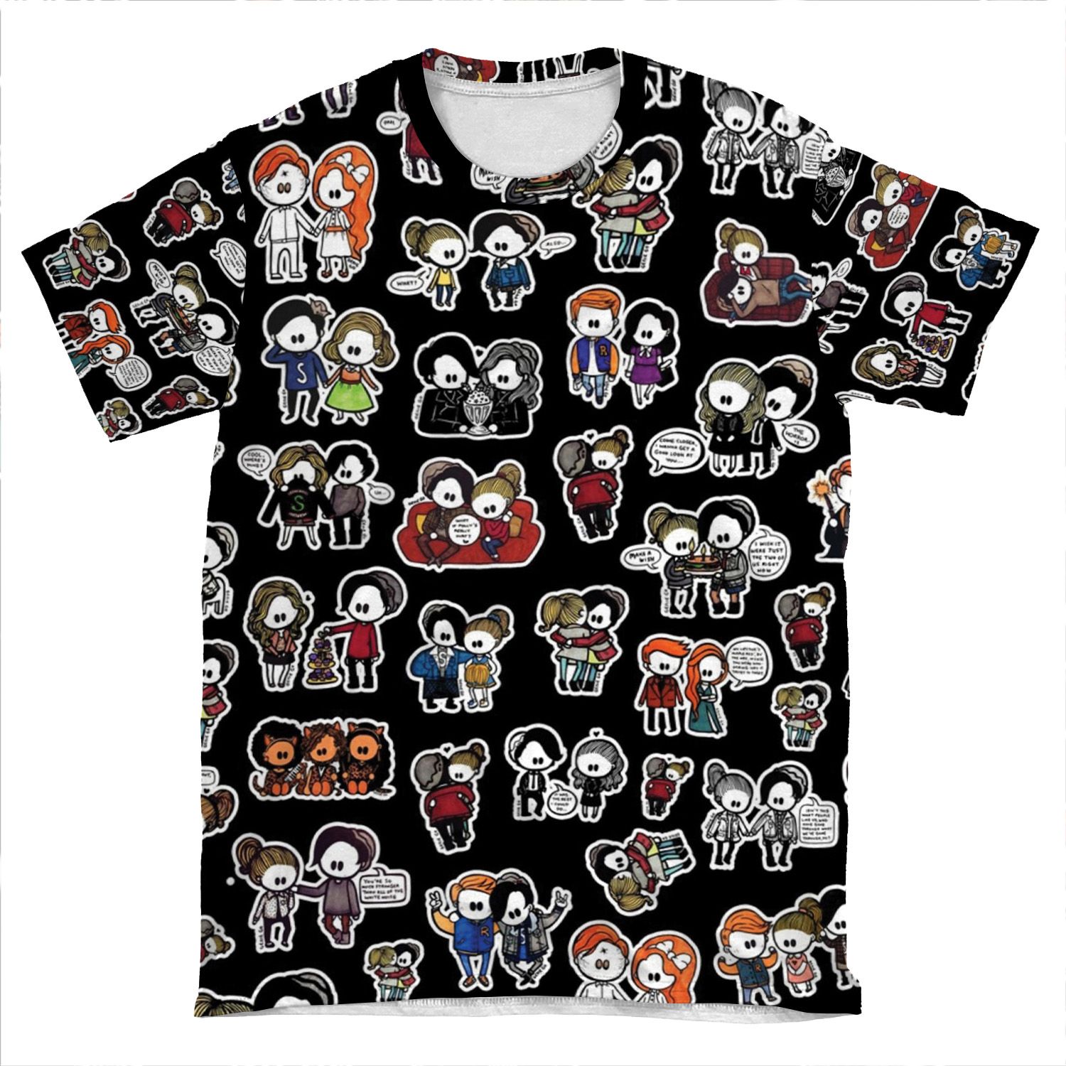 Gogenevievedolls Riverdale Dolls Mix Print AOP T-shirt Tee