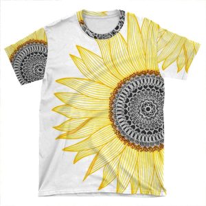 Golden Mandala Sunflower AOP T-shirt Tee