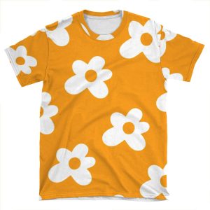 Golf Le Fleur Logo Pattern Orange AOP T-shirt Tee