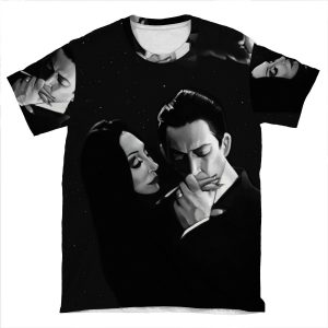 Gomez And Morticia Addams AOP T-shirt Tee