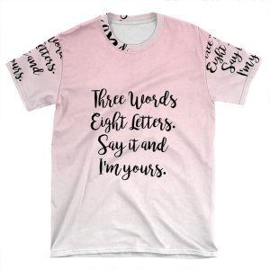 Gossip Girl - Three Words Eight Letters AOP T-shirt Tee