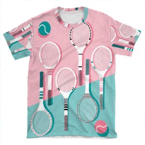 Got Served - Tennis Country Club Sports Athlete Retro Throwback Memphis 1980S Style Neon Palm Spring AOP T-shirt Tee