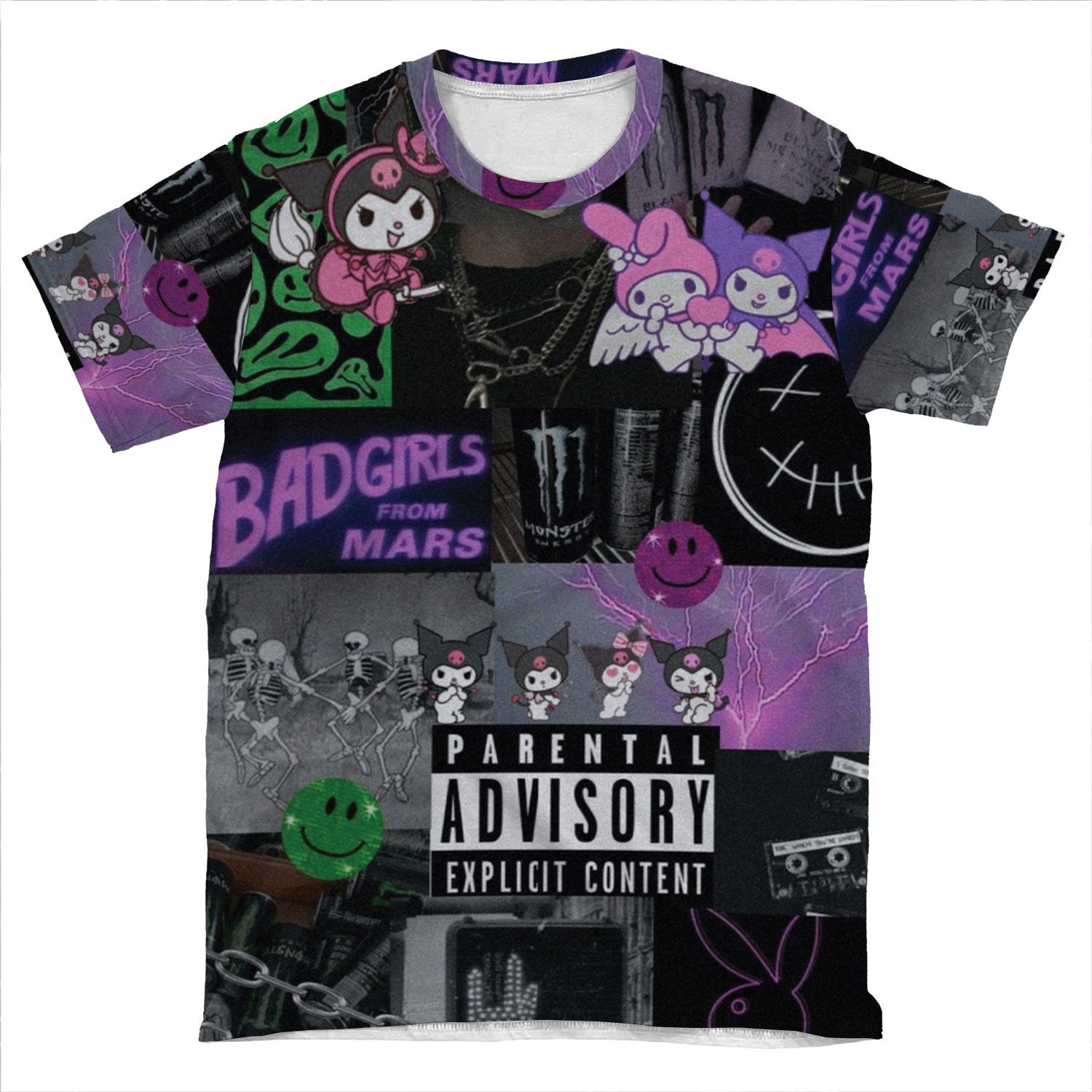 Goth/E-Girl Grunge Collage AOP T-shirt Tee