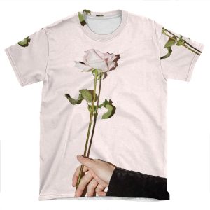 Gq Magazine: Bts Rose Light Pink V. AOP T-shirt Tee