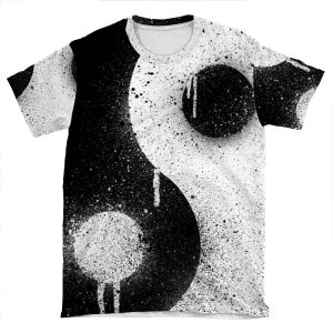 Graffiti Zen Master - Spray Paint Yin Yang AOP T-shirt Tee